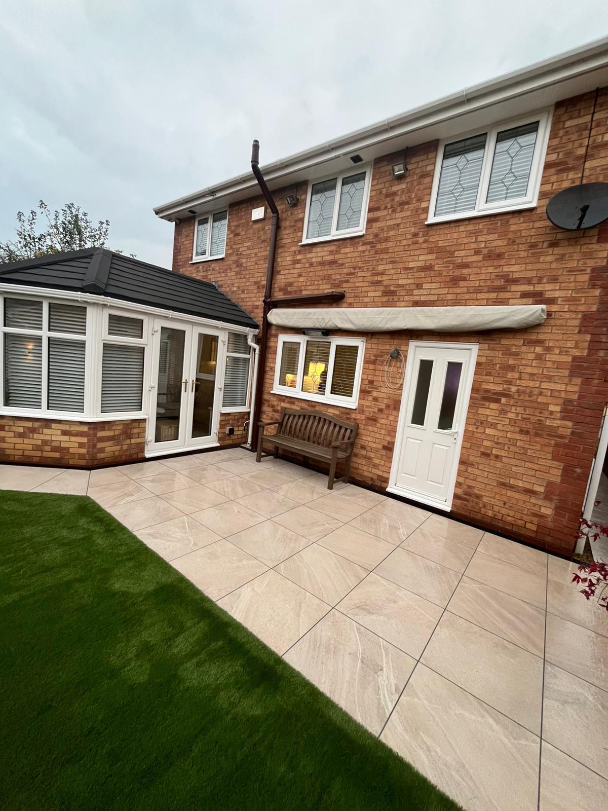 Side Pathway — Porcelain Slab Installation